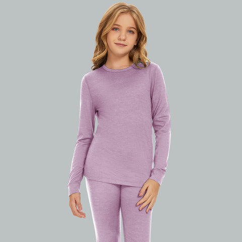 IGUANA Kid's Unisex 190 Merino Wool Base Layer Set Thermal Top and Bottom