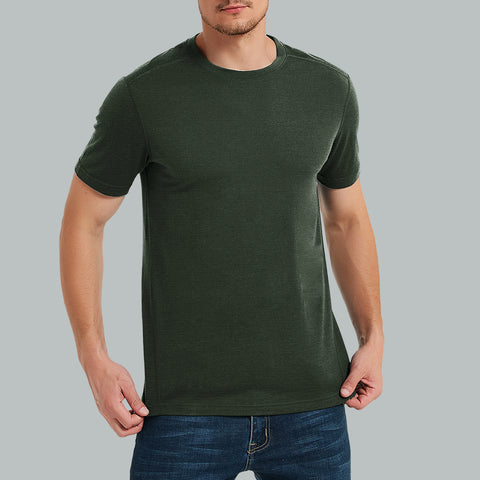 IGUANA Men's  Merino Wool Crew Neck T-shirt, Lightweight Short Sleeve Base Layer