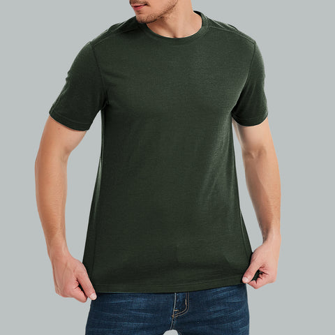 IGUANA Men's  Merino Wool Crew Neck T-shirt, Lightweight Short Sleeve Base Layer