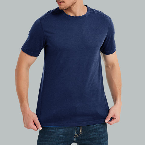 IGUANA Men's  Merino Wool Crew Neck T-shirt, Lightweight Short Sleeve Base Layer