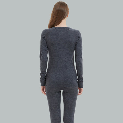 IGUANA Women's 190 Merino Wool Base Layer Set Thermal Top and Bottom