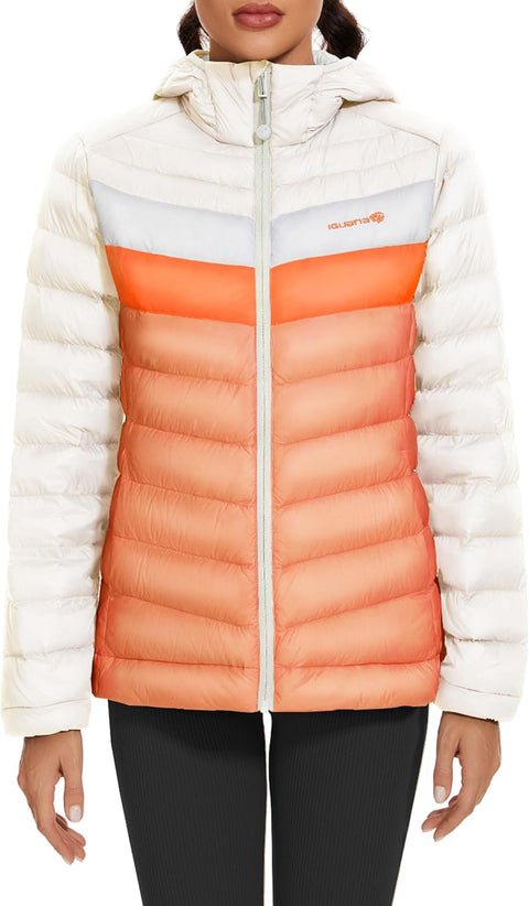 IGUANA Women's Lightweight Hooded Down Jacket