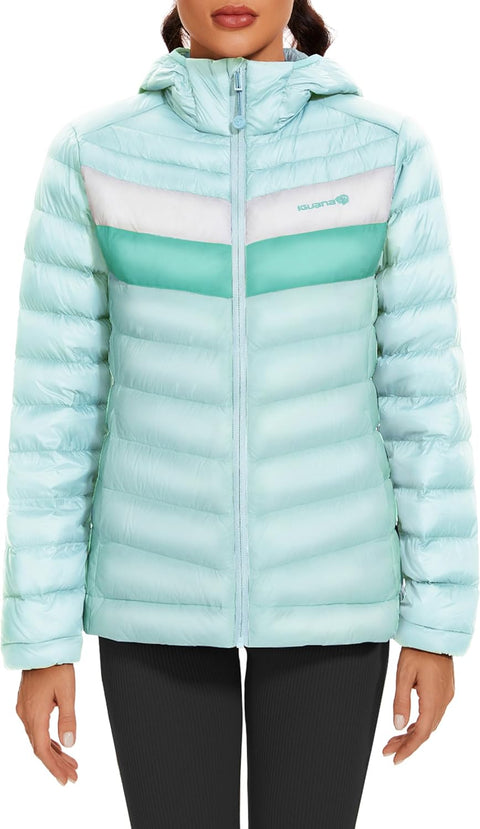 IGUANA Women's Lightweight Hooded Down Jacket