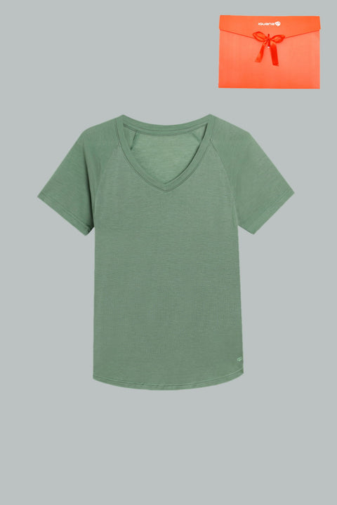 Women's Merino Wool Tencel Blend T-shirt, Lightweight Short Sleeve Top for Women