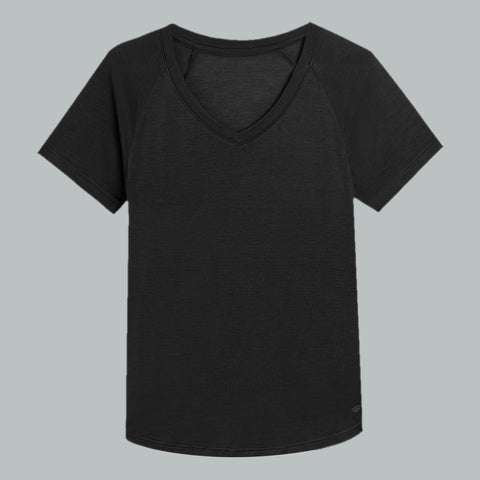 Women's Merino Wool Tencel Blend T-shirt, Lightweight Short Sleeve Top for Women