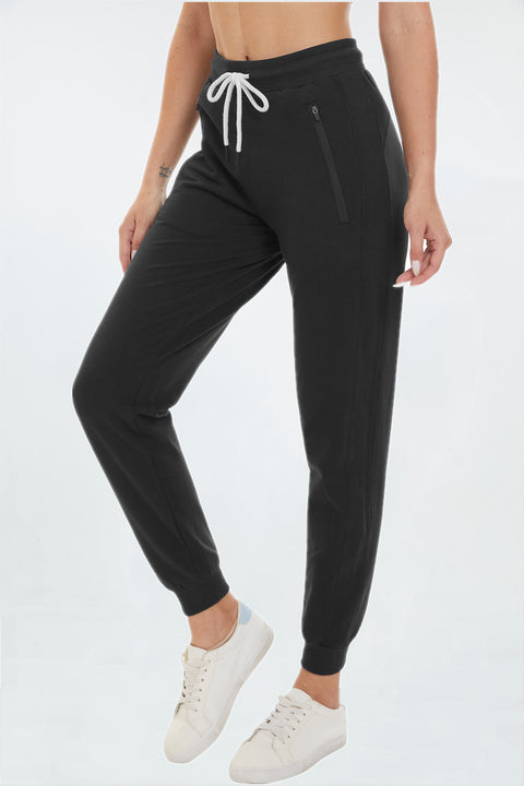 Joggers for Women with Zipper Pockets